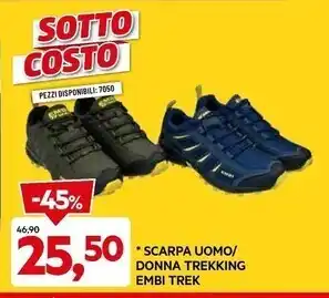 DPiù Scarpa uomo / donna trekking embi trek offerta
