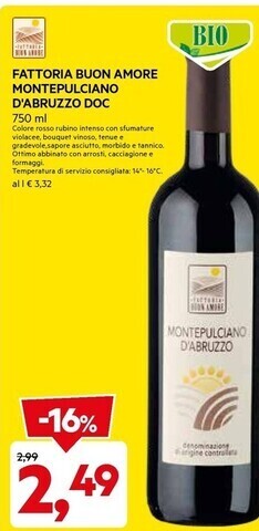 DPiù Fattoria buon amore montepulciano d' abruzzo doc offerta