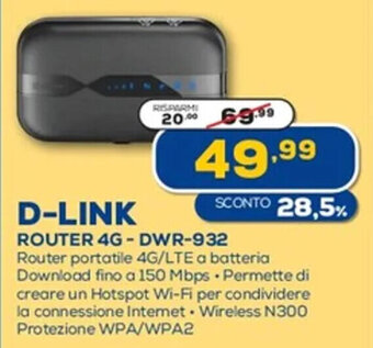 Euronics D-Link Router 4G - DWR-932 offerta