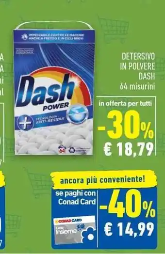 Conad City Dash Detersivo In Polvere 64 misurini offerta