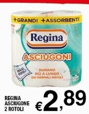 Sigma Regina asciugone 2 rotoli offerta
