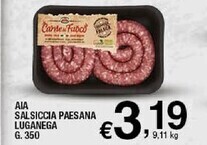 Sigma Aia salsiccia paesana luganega offerta