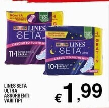 Sigma Lines seta ultra assorbenti vari tipi offerta