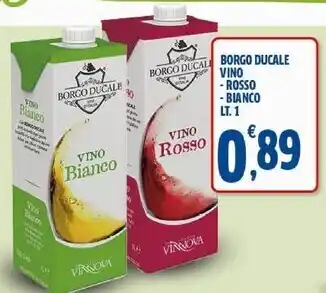 Sigma Borgo ducale vino - rosso - bianco lt . 1 offerta