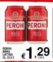 Sigma Peroni birra lattina cl . 33 x 2 offerta