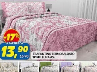 Risparmio Casa Trapuntino termosaldato 1p rb flora ass. offerta