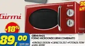 Risparmio Casa Girmi fm21 forno microonde girmi combinato offerta