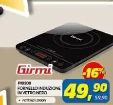 Risparmio Casa Girmi pi0300 fornello induzione in vetro nero offerta