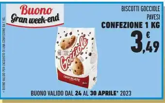Conad City Biscotti Gocciole Pavesi 1 kg offerta