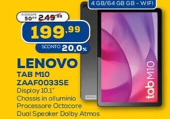 Euronics Lenovo Tab M10 ZAAF0033SE offerta