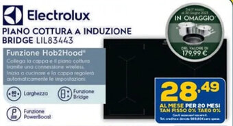 Euronics Electrolux Piano Cottura a Induzione Bridge LIL83443 offerta