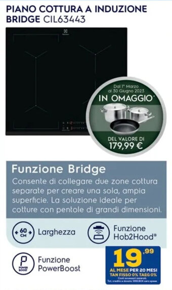 Euronics Electrolux Piano Cottura a Induzione Bridge CIL63443 offerta