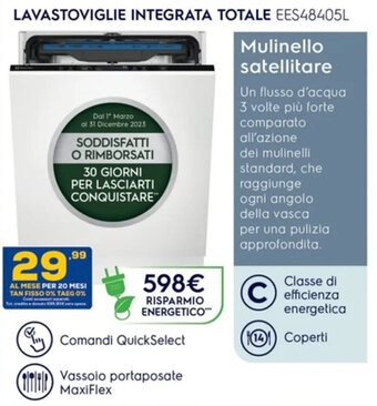 Electrolux Lavastoviglie Integrata Totale EES48405L