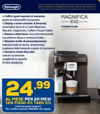 Euronics DeLonghi Macchine Automatiche per Caffè in Chicchi offerta