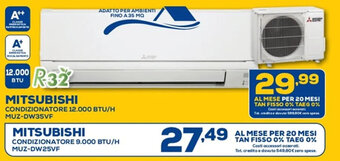 Euronics Mitsubishi Condizionatore 12.000 BTU/H MUZ-DW35VF offerta