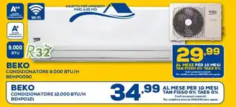 Euronics Beko Condizionatore 9.000 BTU/H BEHPO090 offerta