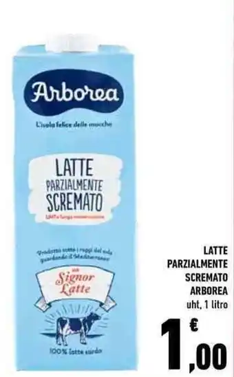 Conad Arborea Latte Parzialmente scremato 1 litro offerta