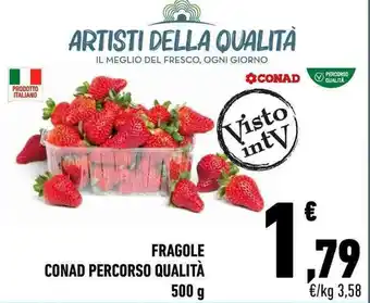 Conad Conad Percorso Qualità Fragole 500 g offerta
