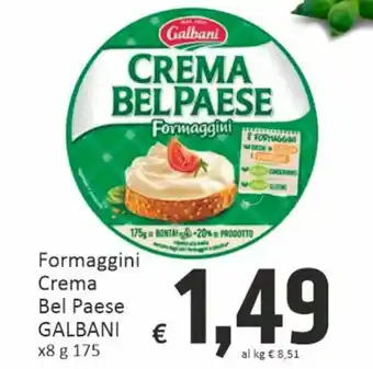 Paghi Poco Galbani Bel Paese Formaggini Crema x8 175 g offerta