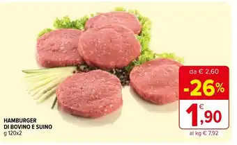 Iperal Hamburger di Bovino e Suino 120 g x 2 offerta