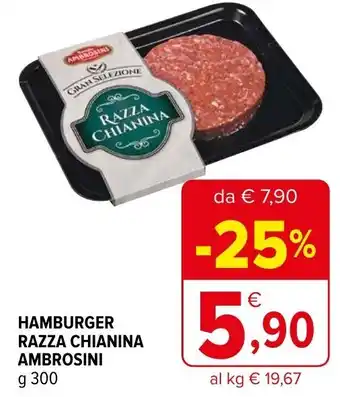Iperal Ambrosini Hamburger razza chianina 300 g offerta