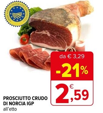 Iperal Prosciutto Crudo di Norcia IGP offerta