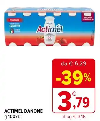 Iperal Danone Actimel 100 g x 12 offerta