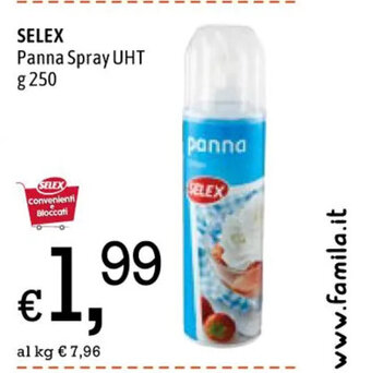 Famila Selex Panna Spray UHT 250 g offerta