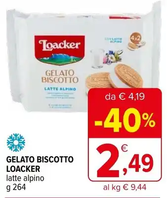 Iperal Loacker Gelato Biscotto 264 g offerta