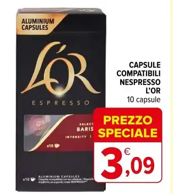 Iperal L'Or Nespresso Capsule Compatibili 10 capsule offerta