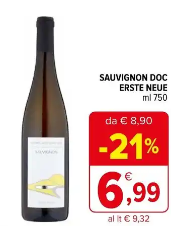 Iperal Erste Neue Sauvignon Doc 750 ml offerta