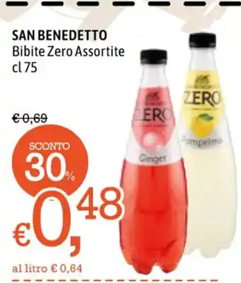Famila San Benedetto Bibite Zero Assortite 75 cl offerta