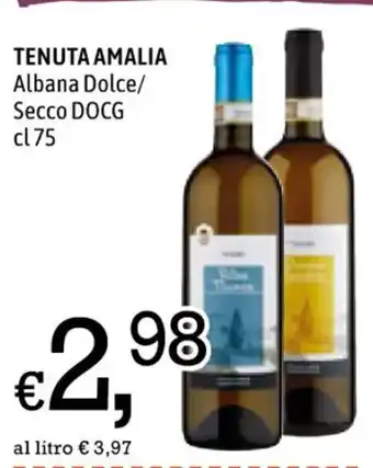Famila Tenuta Amalia Albana Dolce/ Secco DOCG 75 cl offerta