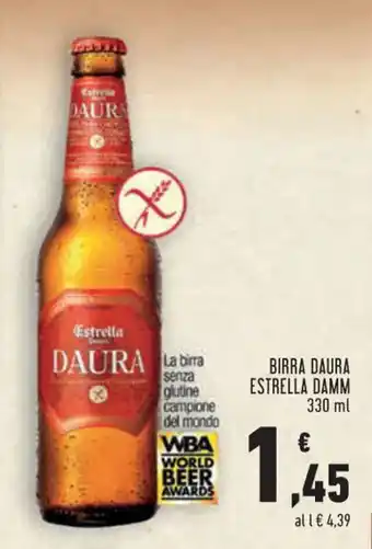 Conad City Birra Daura Estrella Damm 330 ml offerta