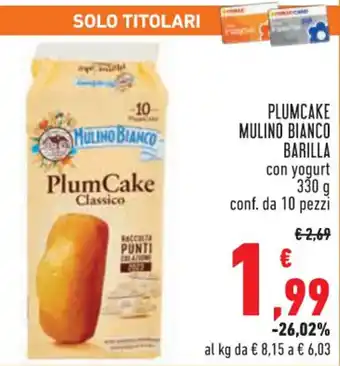 Conad City Barilla Mulino Bianco Plumcake 330 g 10 pezzi offerta