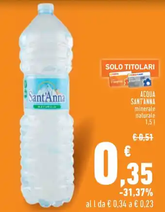 Conad City Sant'Anna Acqua 1,5 l offerta