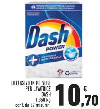 Conad City Dash Detersivo in Polvere per Lavatrice 1,850 kg 37 misurini offerta