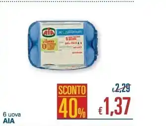 Unes Aia 6 uova offerta
