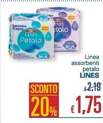 Unes Lines linea assorbenti petalo offerta