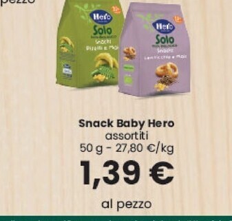 Interspar Hero snack baby offerta