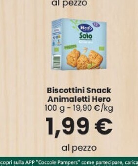 Interspar Hero biscottini snack animaletti offerta