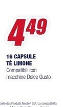Trony Caffe borbone 16 capsule tè limone offerta