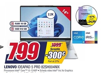 Lenovo ideapad 5 pro 82sh004nix
