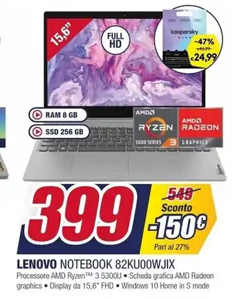 Trony Lenovo notebook 82ku00wjix offerta