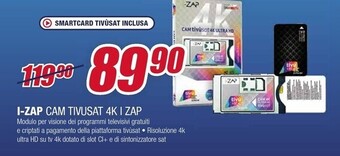 Trony I-zap cam tivusat 4k offerta