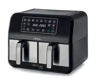 Trony Ariete 4624 airy fryer dua metal, friggitrice ad aria con doppio cestello, 1700 w, capacità 8l, 3 funzioni di cottura, pannel offerta