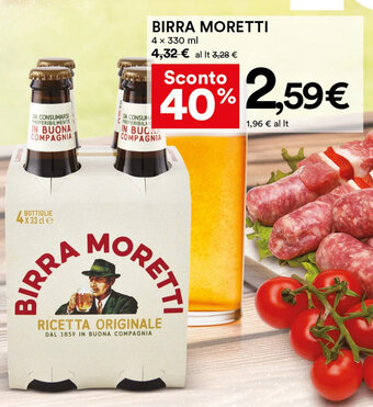 Coop Moretti Birra 4 x 330 ml offerta