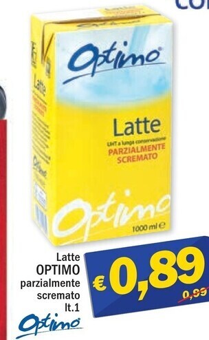 Ard Discount Optimo latte parzialmente scremato offerta