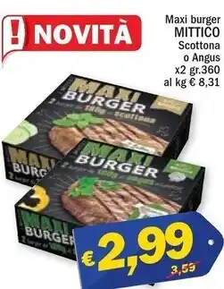 Ard Discount Mittico maxi burger offerta