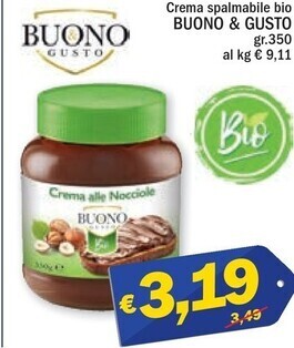Ard Discount Buono & gusto crema spalmabile bio offerta